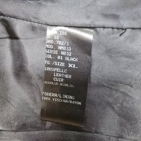 Neil Barrett "Orlando" Jacket. High-fashion textured leather. Men's XL slim - Picture 13 of 16